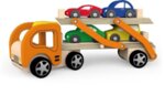 Дървен камион автовоз с четири коли,  Viga toys