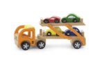 Дървен камион автовоз с четири коли,  Viga toys