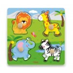 Пъзел с дръжки - диви животни, Viga toys