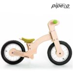 Дървено колело за баланс модел "Лили"- зелено