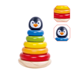 Дървена кула за нанизване - Пингвин, Tooky Toy