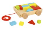 Малко ремарке за дърпане с дървени блокчета, Tooky Toy