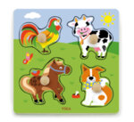 Пъзел с дръжки - животни от фермата, Viga toys
