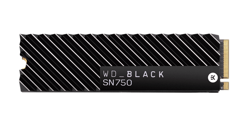 SSD WD Black SN750 1TB PCIe Gen3 8Gbs For Gaming NVMe PCIe Slot M2