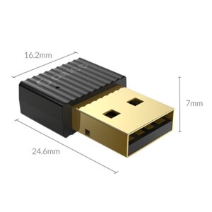 Orico блутут адаптер Bluetooth 5.0 USB adapter, black - BTA-508-BK