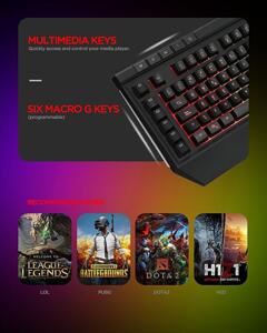 Marvo PRO геймърска клавиатура Gaming Keyboard KG869 - Programmable, Rainbow