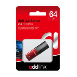 Addlink флашка Flash U55 64GB USB 3.0 Aluminium Red - ad64GBU55R3