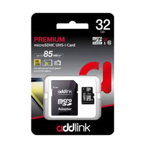 Addlink карта памет microSDXC 32GB UHS-1 Class 10 Adapter - ad32GBMSH310A