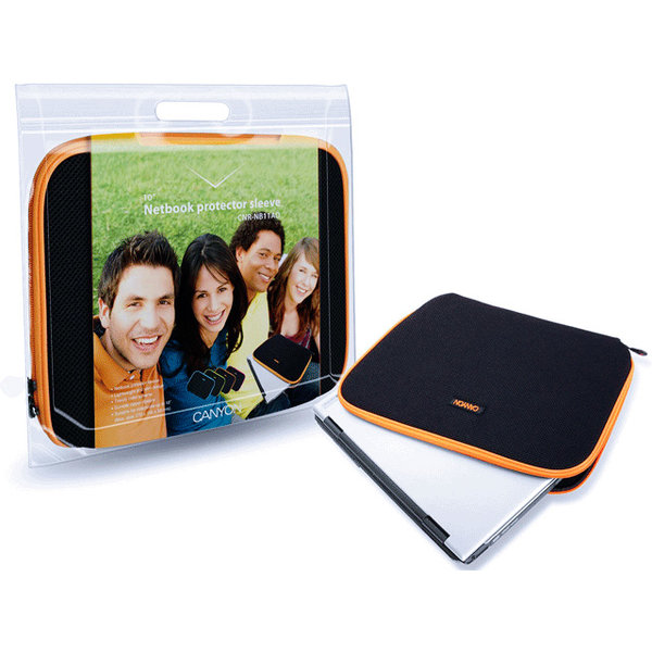 Калъф Laptop Case CANYON NB SLEEVE for Laptop up to 10", Black/Orange - CNR-NB11AO Калъф Laptop Case CANYON NB SLEEVE for Laptop up to 10", Black/Orange - CNR-NB11AO