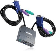 Edimax 2 Ports PS2 / Audio KVM Switch With Buliding 1.2M Cable - EK-PA2C
