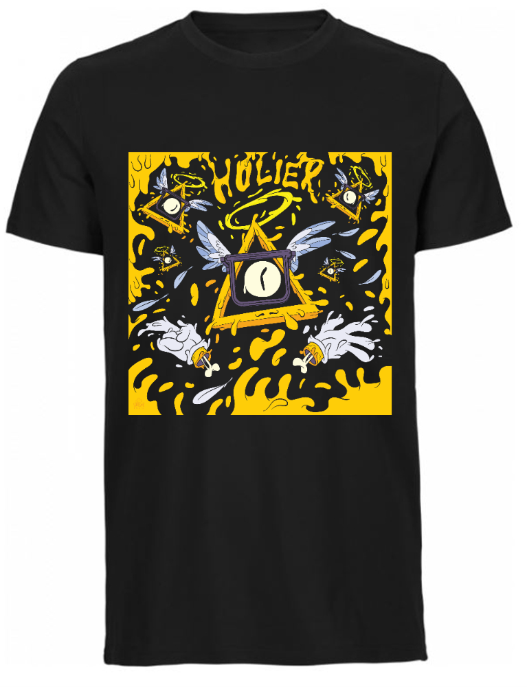 Мъжка черна тениска с щампа Panda Noodles-Copy
