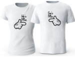 Комплект тениски за двойки с щампа "ТЕСТ"