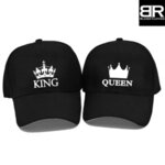 Комплект от 2бр. шапки за двойки с щампи King Queen-3