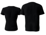 Комплект черни тениски за двойки с щампа "She's/He's mine"