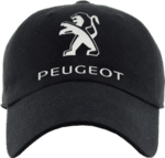 Унисекс бяла шапка с козирка и щампа "Peugeot"-Copy