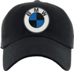 Унисекс черна шапка с козирка и щампа "BMW"