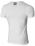 Мъжка бяла вталена тениска "Crawly" с щампа Feather-Copy