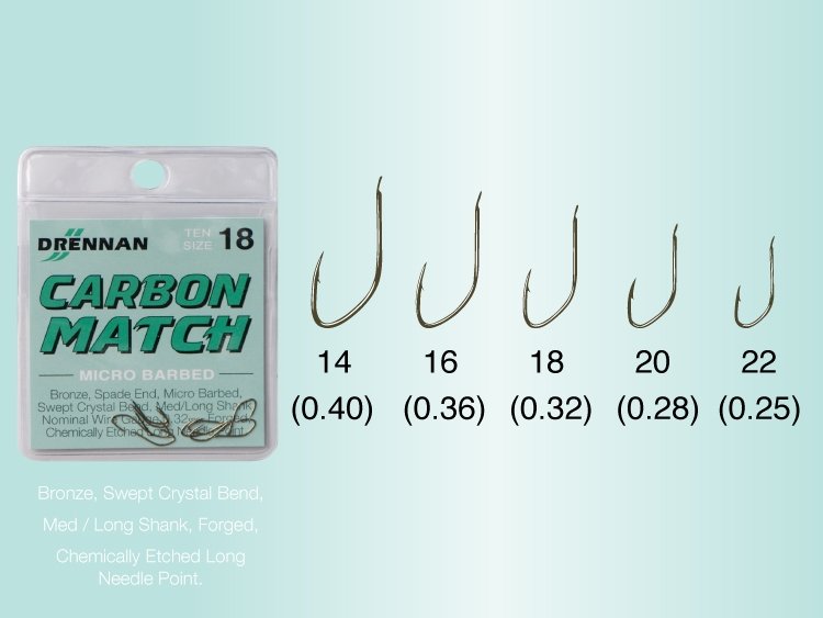 Drennan Carbon MATCH Hooks to Nylon 