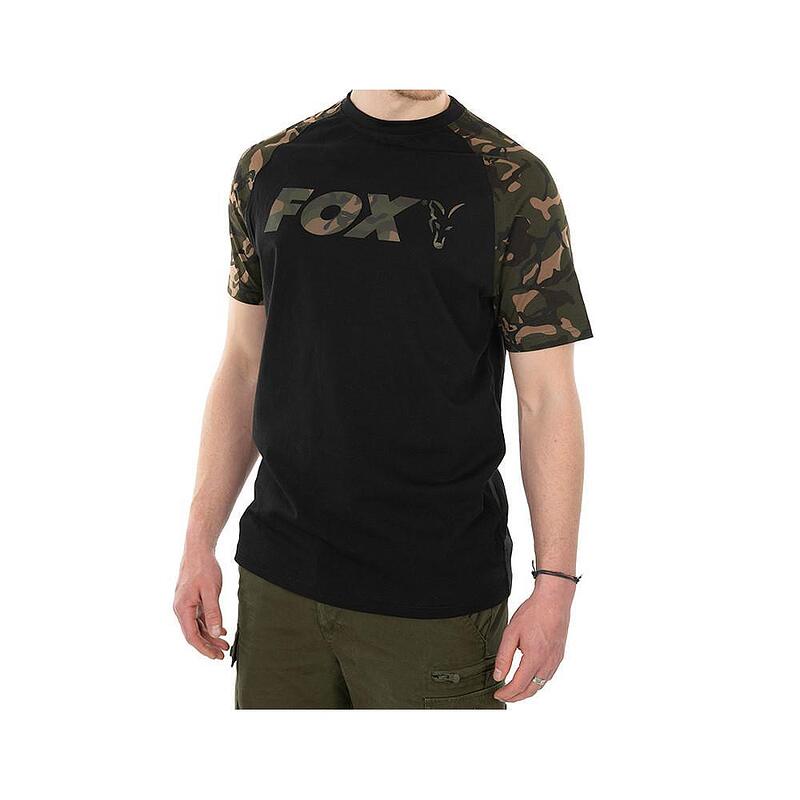 Тениска Fox RAGLAN T SHIRT BLACK & CAMO ✓ Тениски, ризи, блузи ✓ ТОП ЦЕНА 