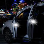 Предупредителна LED светлина за отворена врата на автомобил, черна, 2 бр.