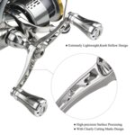 Двойна ръкохватка (ноб) за дръжка GOMEXUS Titanium & Silver Spinning Double Handle 98mm Aluminium за макари Daiwa и Shimano 