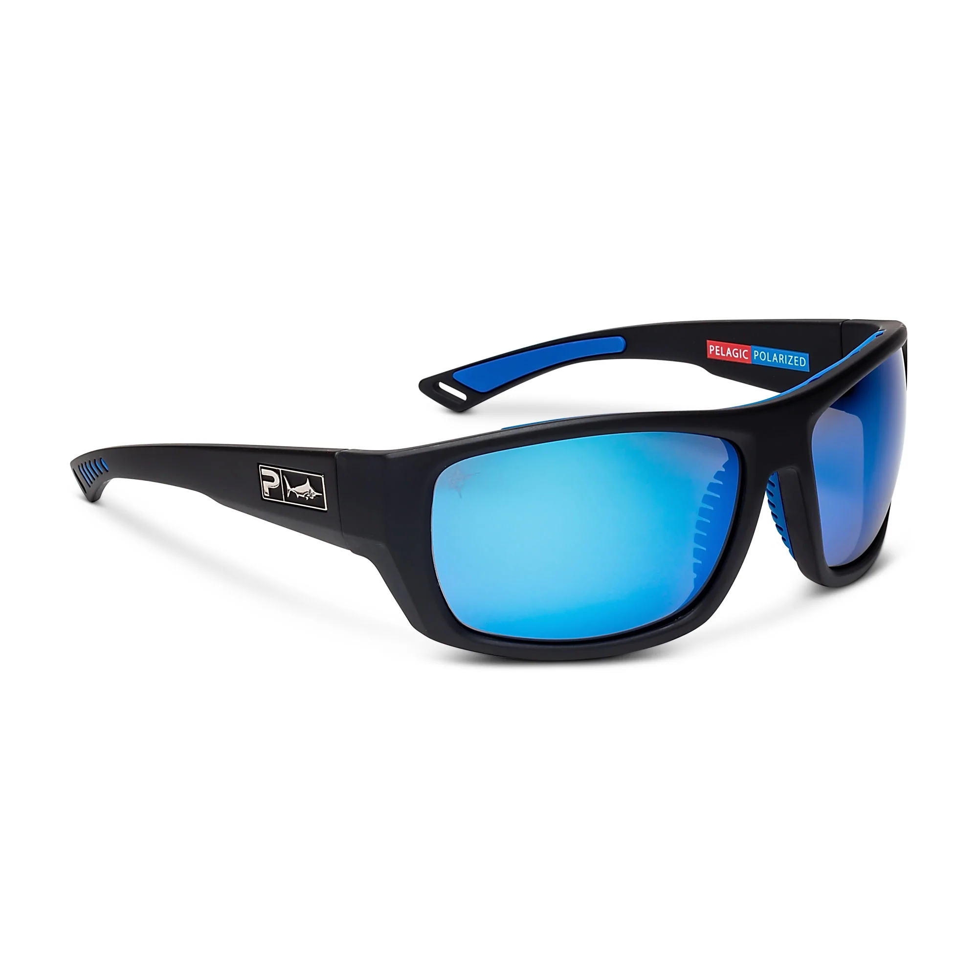 Слънчеви очила PELAGIC PURSUIT - POLARIZED MINERAL GLASS: Matte Black/Blue Mirror