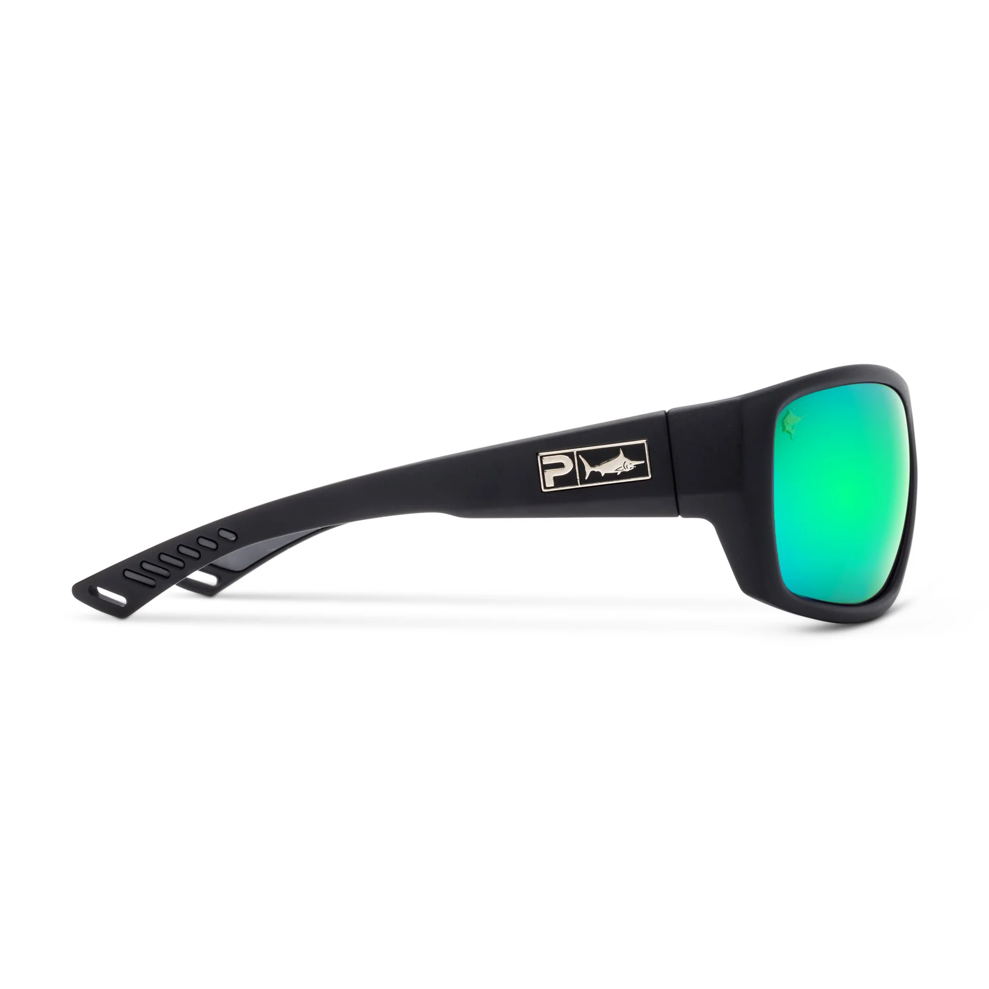 Слънчеви очила PELAGIC PURSUIT - POLARIZED MINERAL GLASS: Matte Black/Green Mirror