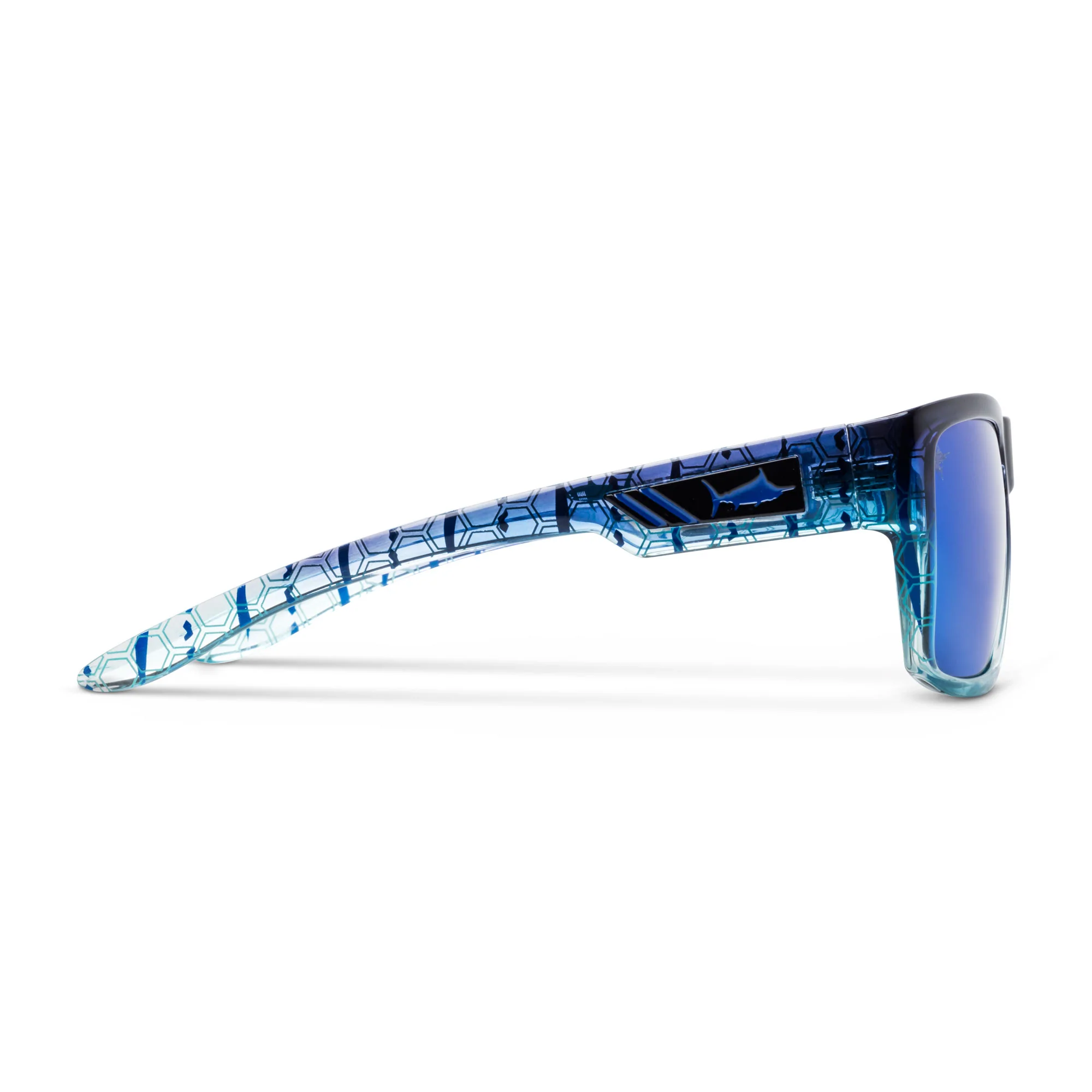 Слънчеви очила PELAGIC SHARK BITE - POLARIZED MINERAL GLASS: Matte Black/Green Mirror