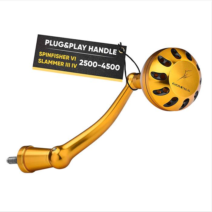 Единична ръкохватка (ноб) за дръжка GOMEXUS Spinning Power Handle with Power Knob Gold за макари PENN