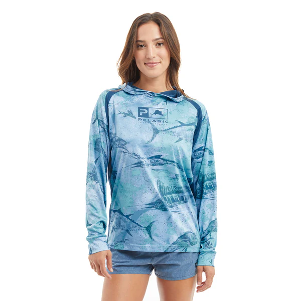 Pelagic Women's Vaportek Hooded Fishing Shirt Sale Pelagic Tops