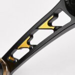 Двойна ръкохватка (ноб) за дръжка GOMEXUS Dual Color Black&Gold Spinning Double Handle 98mm Aluminium за макари Daiwa и Shimano
