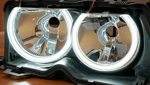 Кристални 3D U-Design Ангелски очи за BMW e46 (1998-2005) с рефлекторни фарове седан, комби, купе (1998-2003)