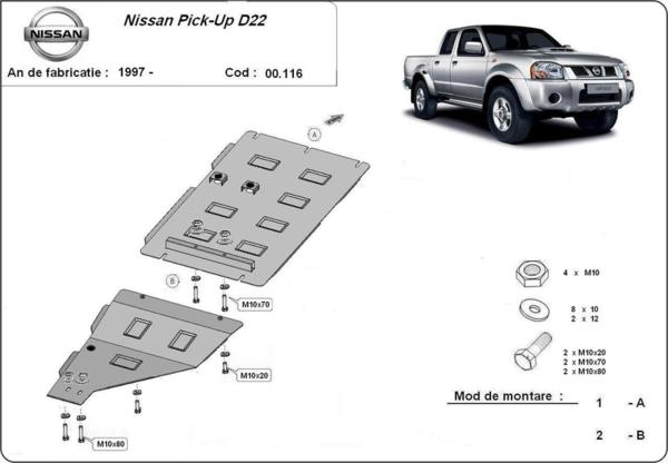 Метална кора под скоростна кутия NISSAN PICK UP (D22) от 1997