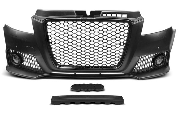 Тунинг броня предна предна черна за AUDI A3 08-12 RS STYLE BLACK PDC