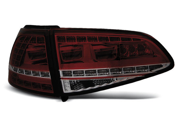 Тунинг LED стопове червено опушени за Volkswagen GOLF 7 2013- хечбек, версия без фабрични led стопове