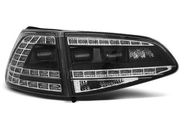 Тунинг LED стопове черни за Volkswagen GOLF 7 2013- хечбек, версия без фабрични led стопове