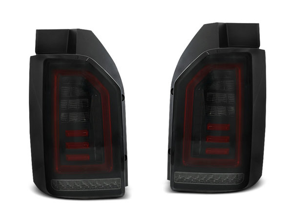 Тунинг LED BAR стопове червени опушени с динамични мигачи за VW T6 2015-