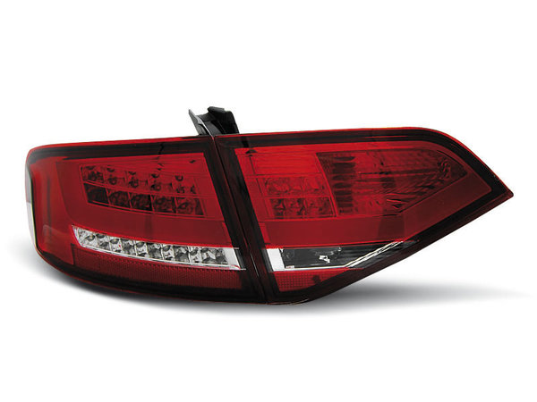 Тунинг LED стопове за Audi A4 B8 2008-2011 седан, версия без фабрични led стопове - червени