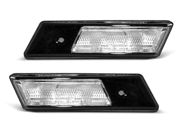 Тунинг мигачи в калник бели с черна основа за BMW E34/E32/E36 12.90-09.96