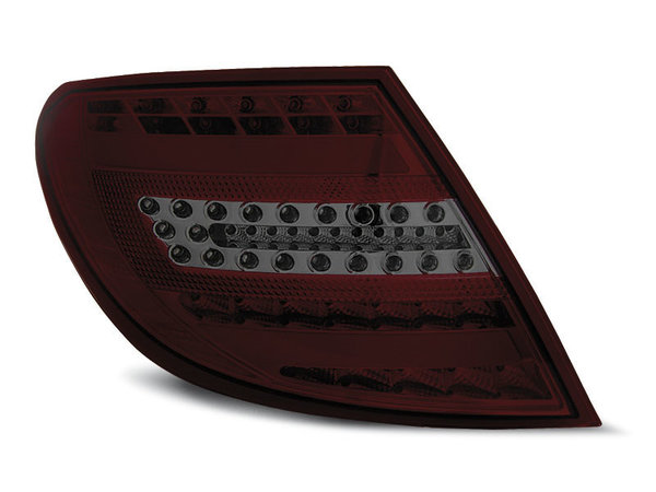 Тунинг LED стопове опушени с червено за Mercedes C-класа W204 2007-2010 седан