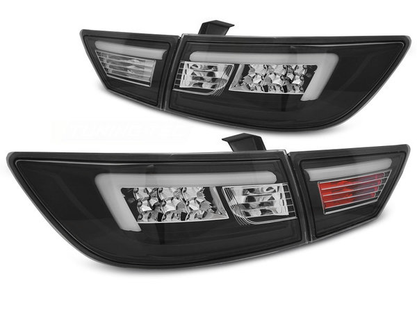 Тунинг LED стопове черни с LED BAR за Renault CLIO IV 2013- хечбек