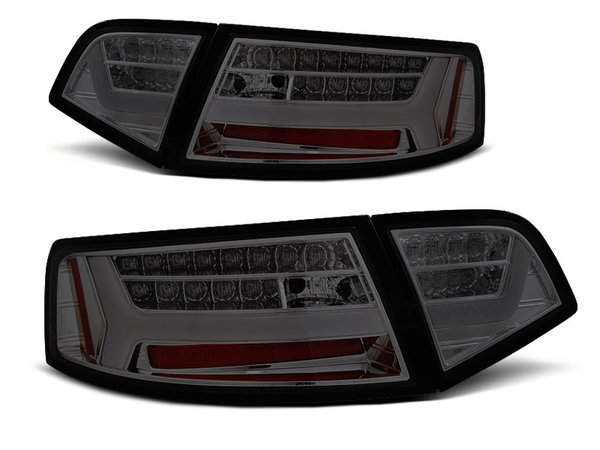 Тунинг LED стопове с динамични мигачи и LED BAR за AUDI A6 08-11 SEDAN