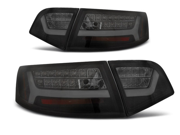 Тунинг LED стопове опушени с динамични мигачи за AUDI A6 08-11 SEDAN