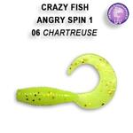 Силикон Crazy Fish Angry Spin 1" - 2.5 cm, 25-6-6