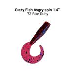 Силикон Crazy Fish "Angry Spin" 1.4 " 3.5 cm, 73 Blue Ruby