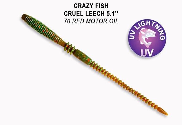 Crazy Fish Vibro Worm 10 Motor Oil