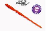 Силикон Crazy Fish Cruel Leech 13 cm - 18 Carrot, 10 pcs