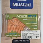 Силикон Mustad Aji Worm Bachi-Bachi - 2'' 008 Orange Glow Glitter