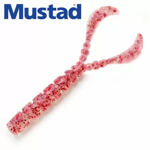 Силикон Mustad Aji Worm Chiki-Chiki - 1.7'' 003 Clear Red Glitter