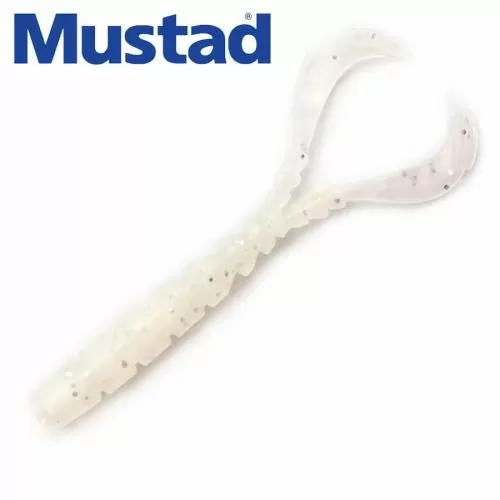 Силикон Mustad Aji Worm Chiki-Chiki - 1.7'' 007 White Glow Glitter